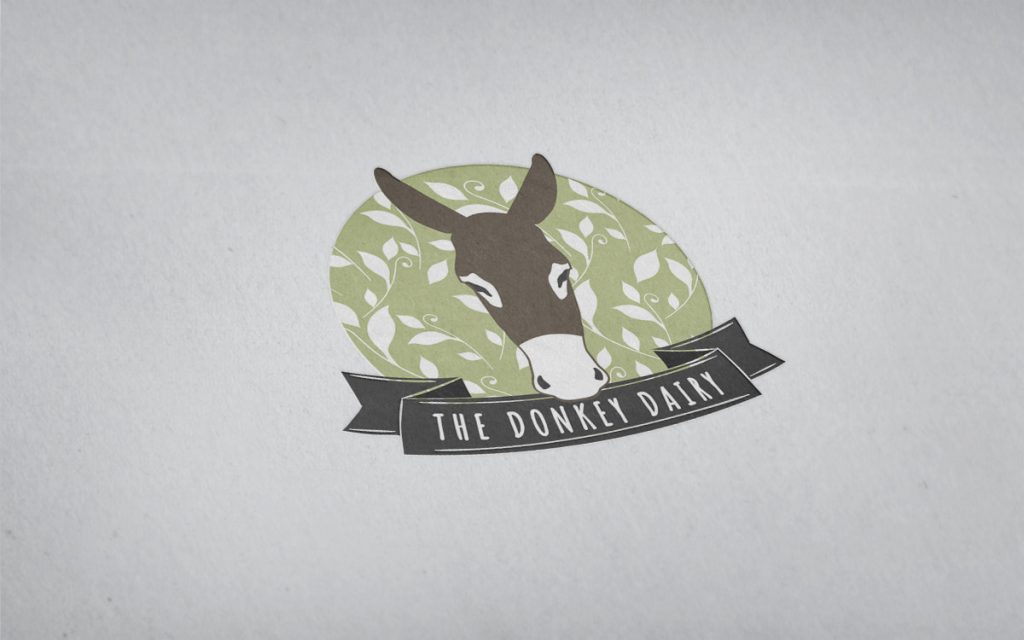 donkey dairy branding mockup